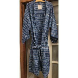 The Todos company cotton blue southwesten robe. One Size
